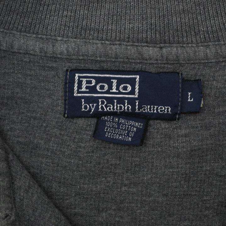 Mens Polo By Ralph Lauren Gray Quarter Zip Sweater L | Migration_Knitwear & Sweaters RL Collection - Back Vie | Fashion Rerun