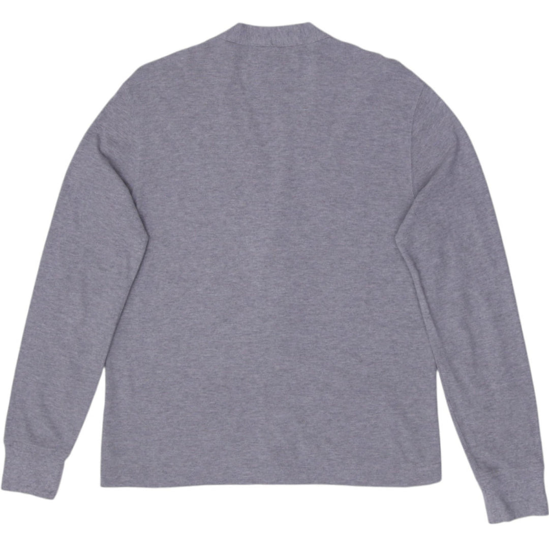 Mens Ralph Lauren Cardigan Gray Long Sleeve Cotton Knitwear
