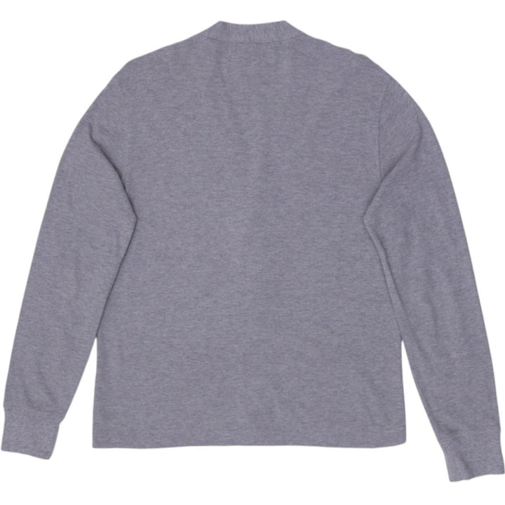 Mens Ralph Lauren Cardigan Gray Long Sleeve Cotton Knitwear