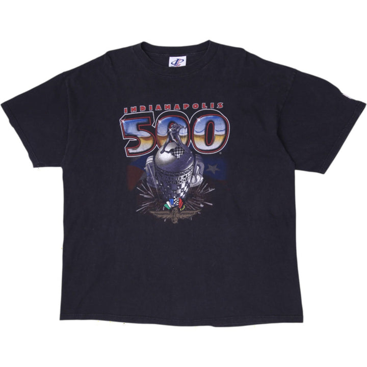 Vintage Logo Athletic Indy 500 T-Shirt  Black Indianapolis Motor Speedway 2XL