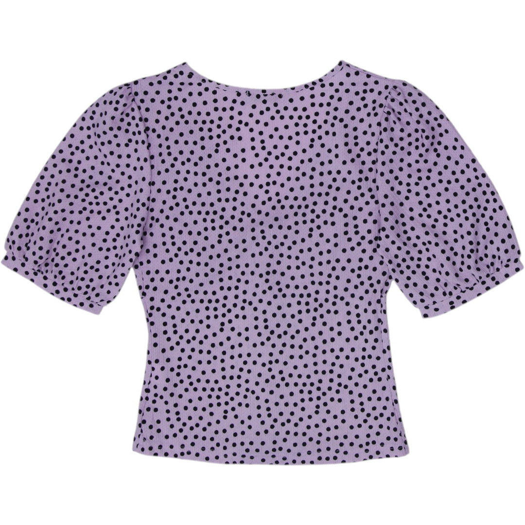 Y2K Ladies Suzy Shier Polka Dot Puff Sleeve Blouse