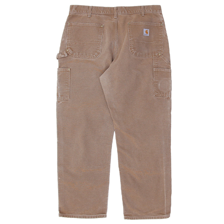 Mens B01 BRN Loose Original Fit Double Knee Carhartt Work Pants
