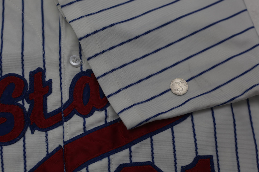 Vintage Stars 21 Striped Baseball Jersey