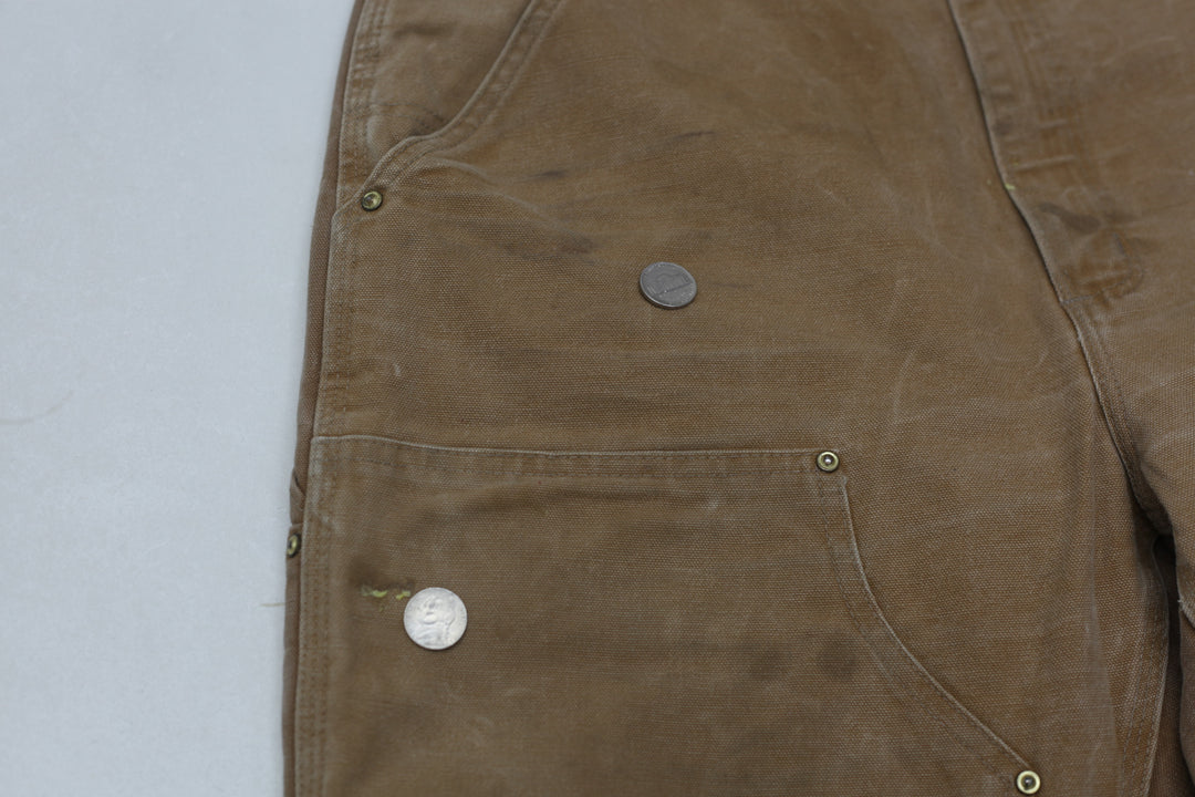 Mens B01 BRN Dungaree Fit Carhartt Double Knee Pants