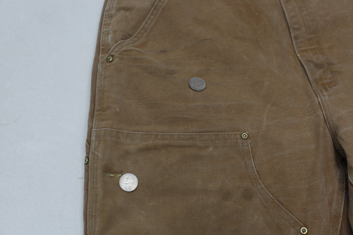 Mens B01 BRN Dungaree Fit Carhartt Double Knee Pants