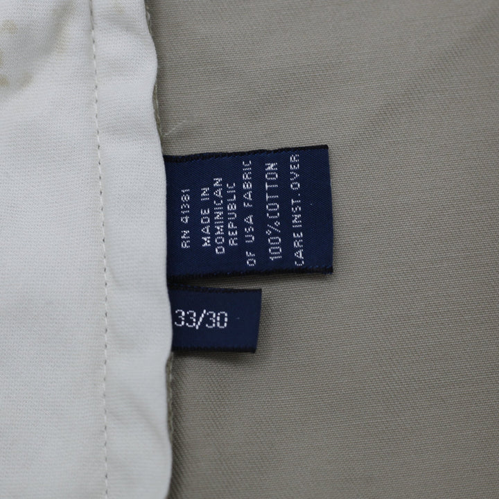 Mens Polo Ralph Lauren Flat Front Cotton Chino Pants Size 33x30