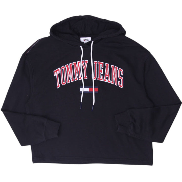 Ladies Tommy Jeans Collegiate Arch Logo Pullover Cropped Hoodie Size XS