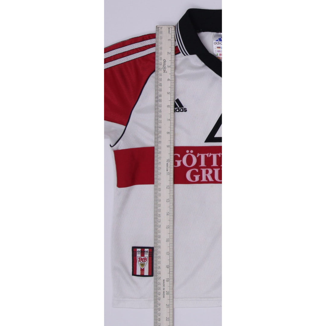 Vintage 90s Boys Adidas VFB Stuttgart Soccer Jersey White Size M | Migration_Jerseys - View 19 | Fashion Rerun