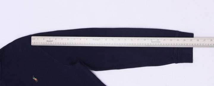 Mens Polo Ralph Lauren Estate Rib Navy Quarter Zip Sweater L | Migration_Knitwear & Sweaters RL Collection - | Fashion Rerun