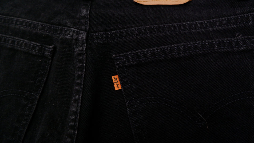 Vintage Levis 100% Cotton Orange Tab Jeans | Migration_Pants UAENAT20 - Detail View | Fashion Rerun