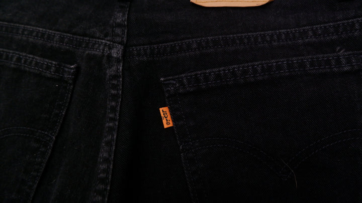 Vintage Levis 100% Cotton Orange Tab Jeans | Migration_Pants UAENAT20 - Detail View | Fashion Rerun