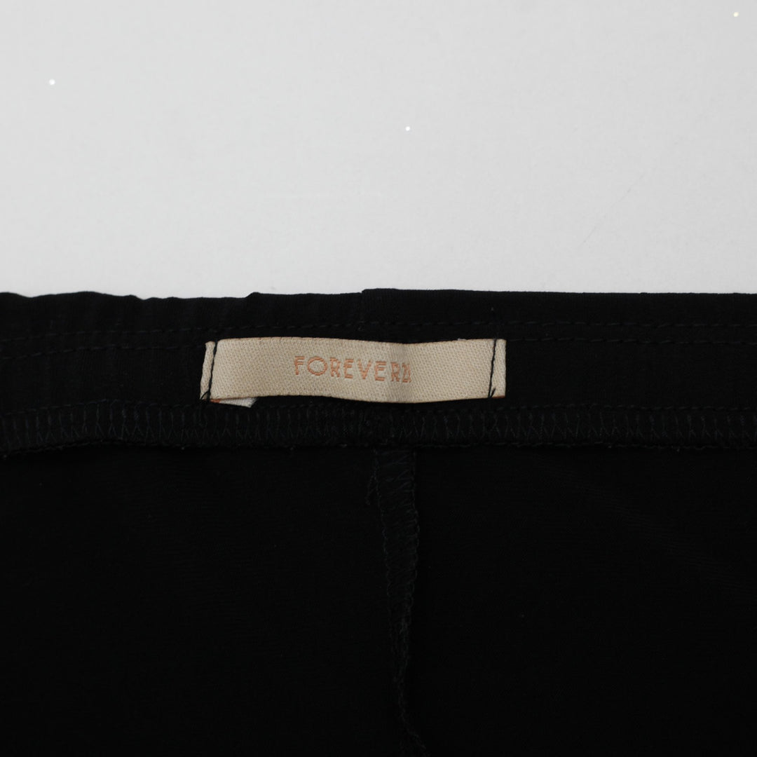 Y2K Ladies Forever21 Skirt Black Asymmetrical Pink Stitching