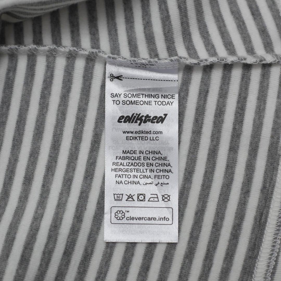 Y2K Ladies Edikted Striped Scoop-Neck Top Size S