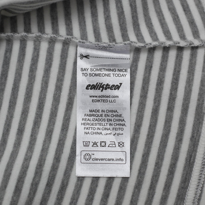 Y2K Ladies Edikted Striped Scoop-Neck Top Size S