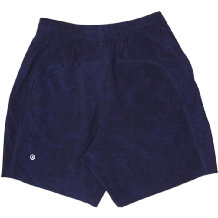 Mens Lululemon Navy Blue Water Camo / Marble Print Athletic Shorts Size Small S