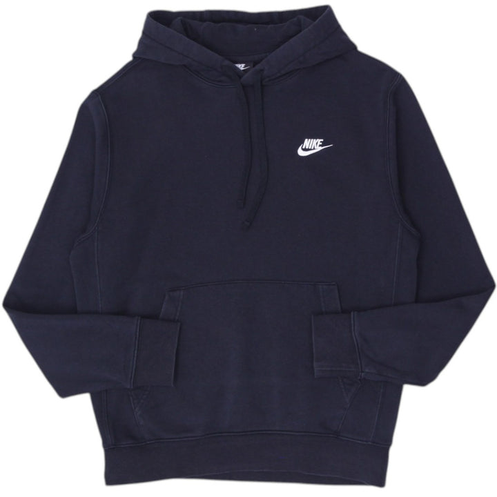 Mens Embroidered Nike Logo Black Pullover Hoodie Size S