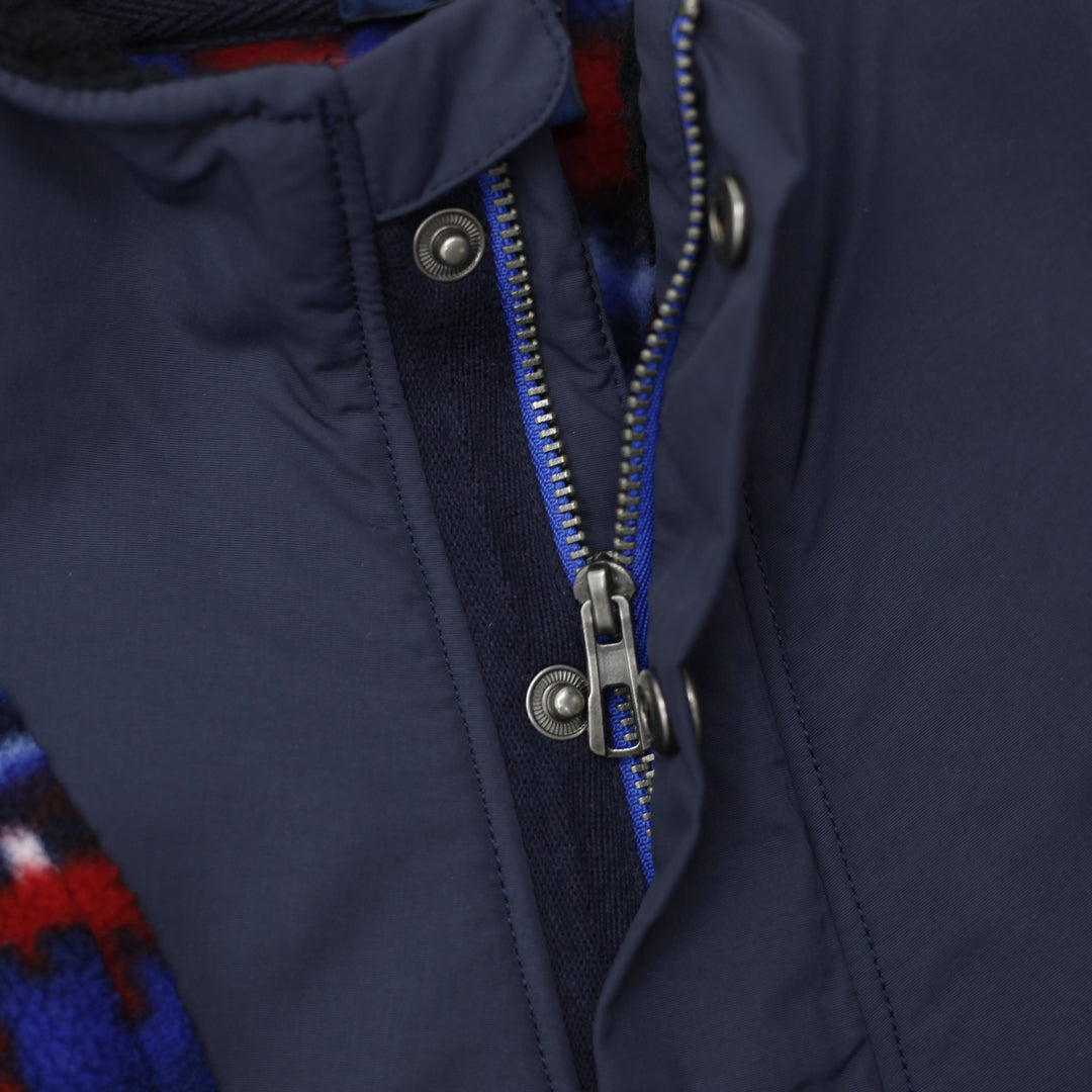 Mens Polo Ralph Lauren Red Blue Fleece Aztec Pattern Button Jacket | Migration_Jackets - Detail View | Fashion Rerun