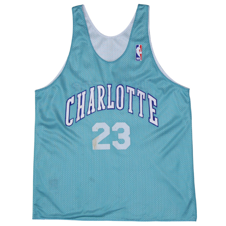 Vintage NBA Spalding Charlotte Hornetts 23 Reversible Basketball Jersey XXL - Fashion Rerun Vintage Migration_Jersey