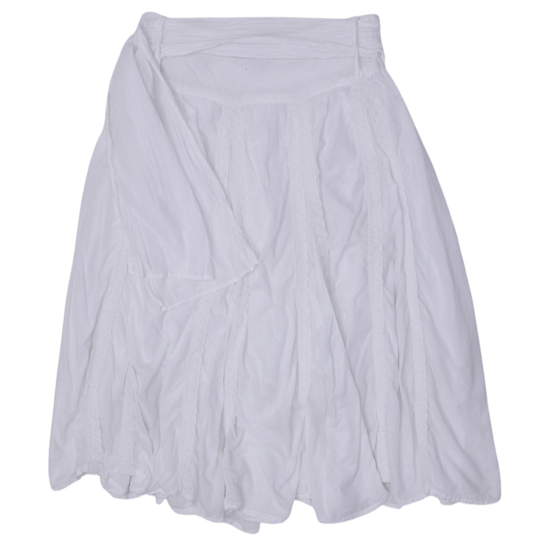 Y2K Ladies White Belted Skirt