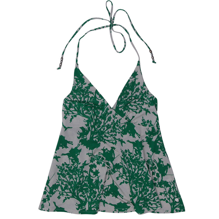 Y2K Ladies Full Circle Printed Halter Top