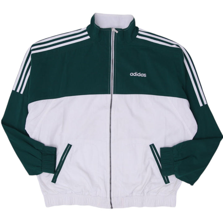 Vintage 90s Adidas Lined Windbreaker 3 Stripe Zip Up Jacket | Migration_Jackets | Fashion Rerun