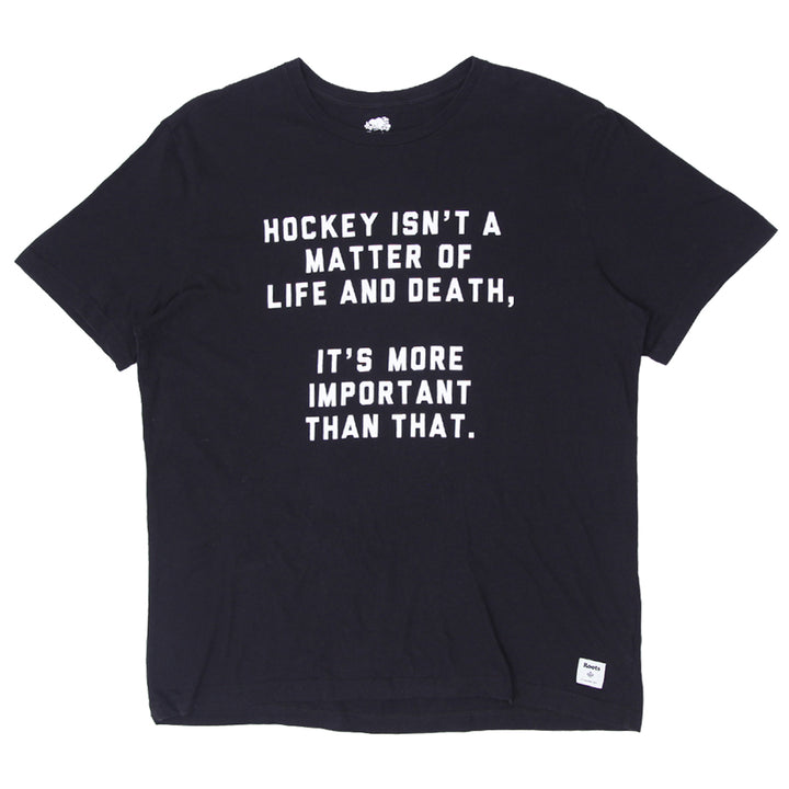 Mens Roots Hockey Isn't A Matter Of Life And Death Typographic T-Shirt - Fashion Rerun Vintage Migration_T-Shirt