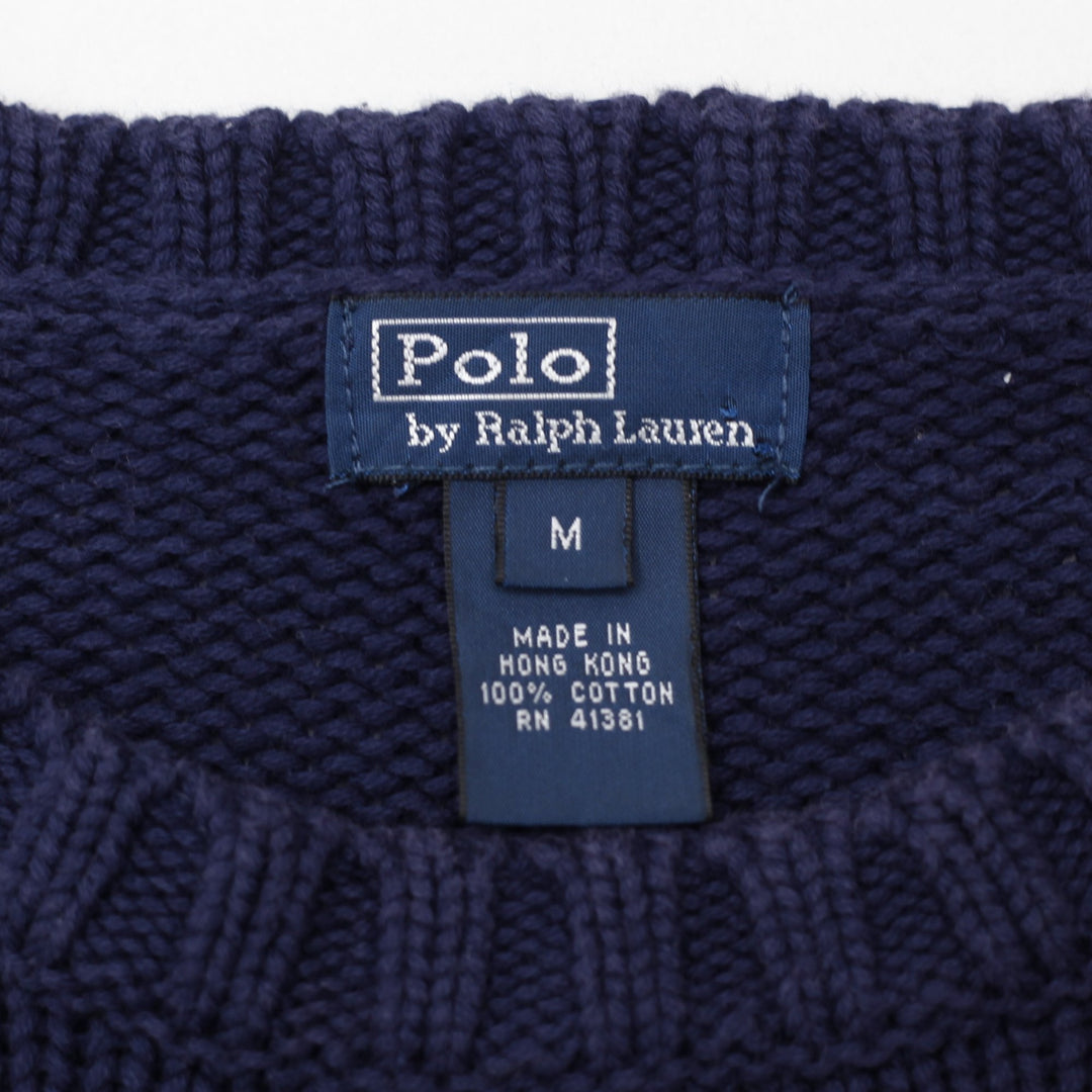 Vintage Polo Ralph Lauren Navy American Knit Flag Embroidered Stars Sweater