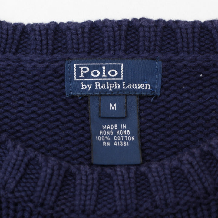 Vintage Polo Ralph Lauren Navy American Knit Flag Embroidered Stars Sweater