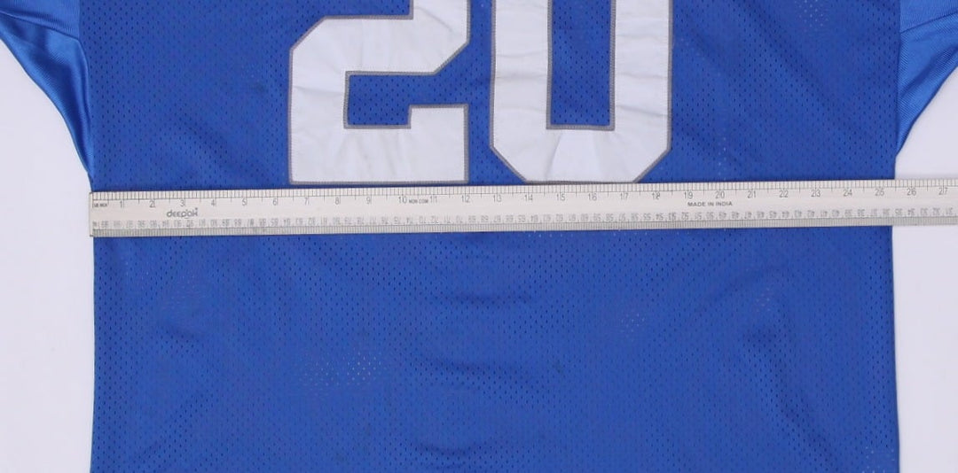 Vintage Mens Mitchell & Ness Sanders #22 Mesh Blue Football Jersey