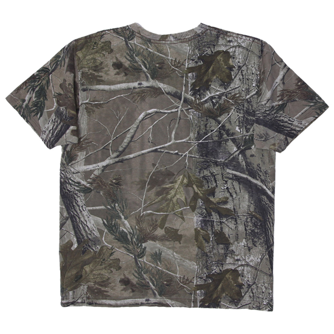 Mens Carhartt Woodland Camo All Over Print Pocket T-Shirt
