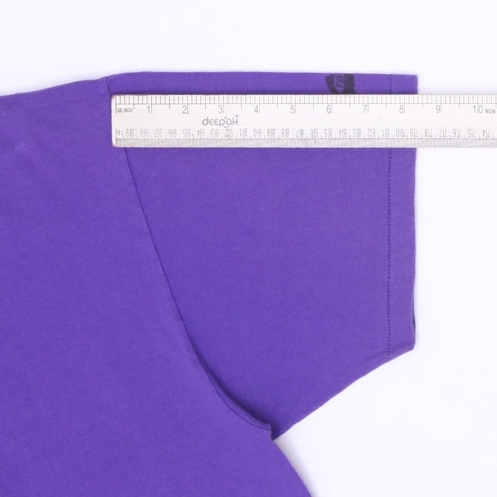 Vintage 90s Hanes Heavyweight Superman Shield Graphic T-Shirt Purple XL