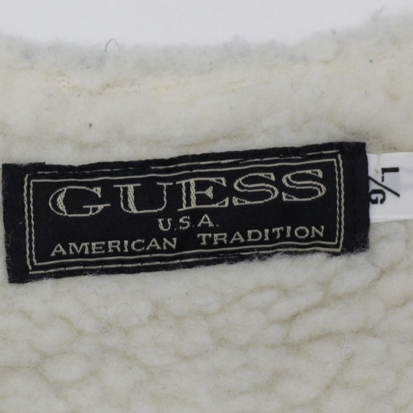 Vintage Ladies Guess Full Zip Sherpa Lined Vest