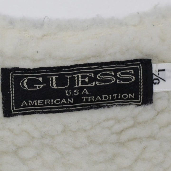 Vintage Ladies Guess Full Zip Sherpa Lined Vest
