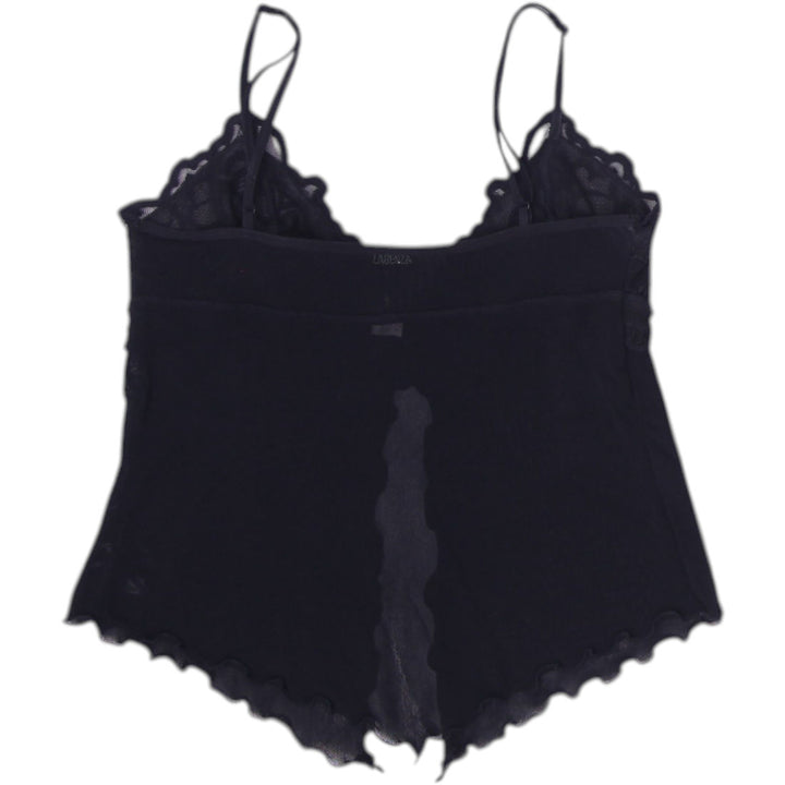 Y2K Ladies La Senza Camisole Black Lace Strappy Size M