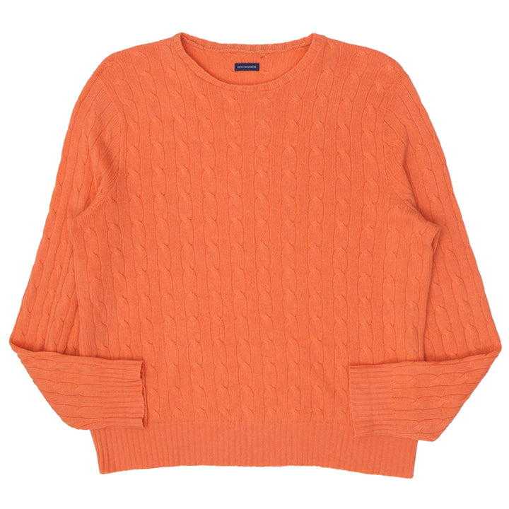 Mens 100% Cashmere Cable Knit Sweater