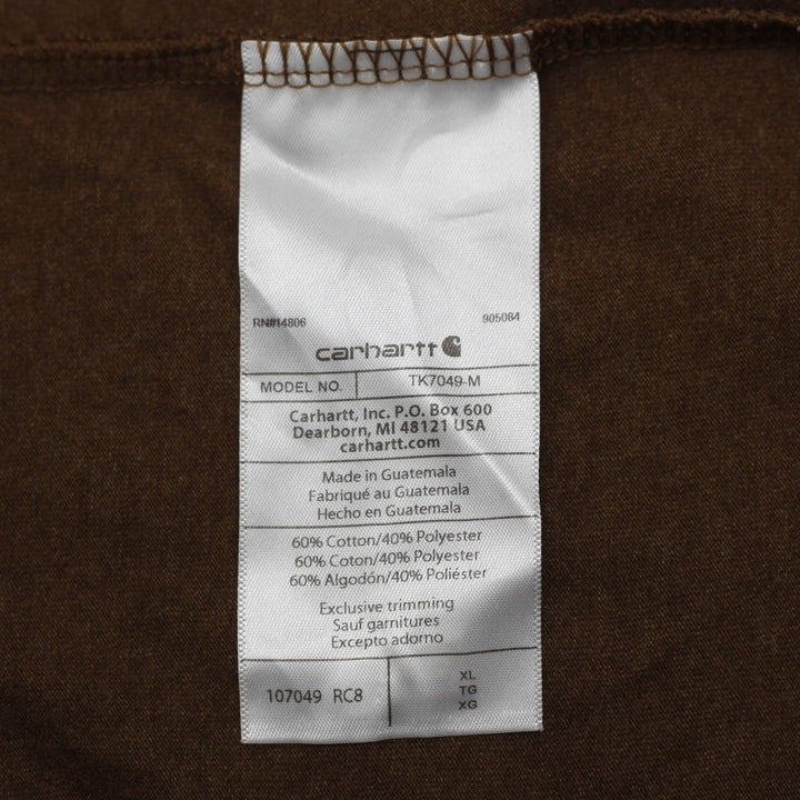 Mens Carhartt Relaxed Fit Brown Graphic T-Shirt Built For Generations Size XL