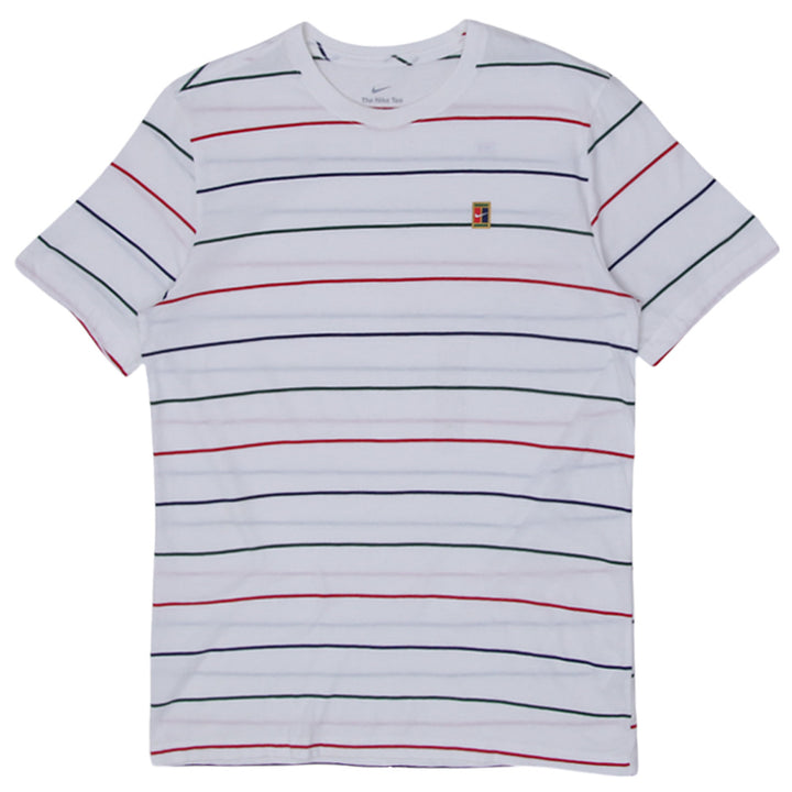 Mens Nike Court Embossed Heritage Stripe T-Shirt - Fashion Rerun Vintage Migration_T-Shirt