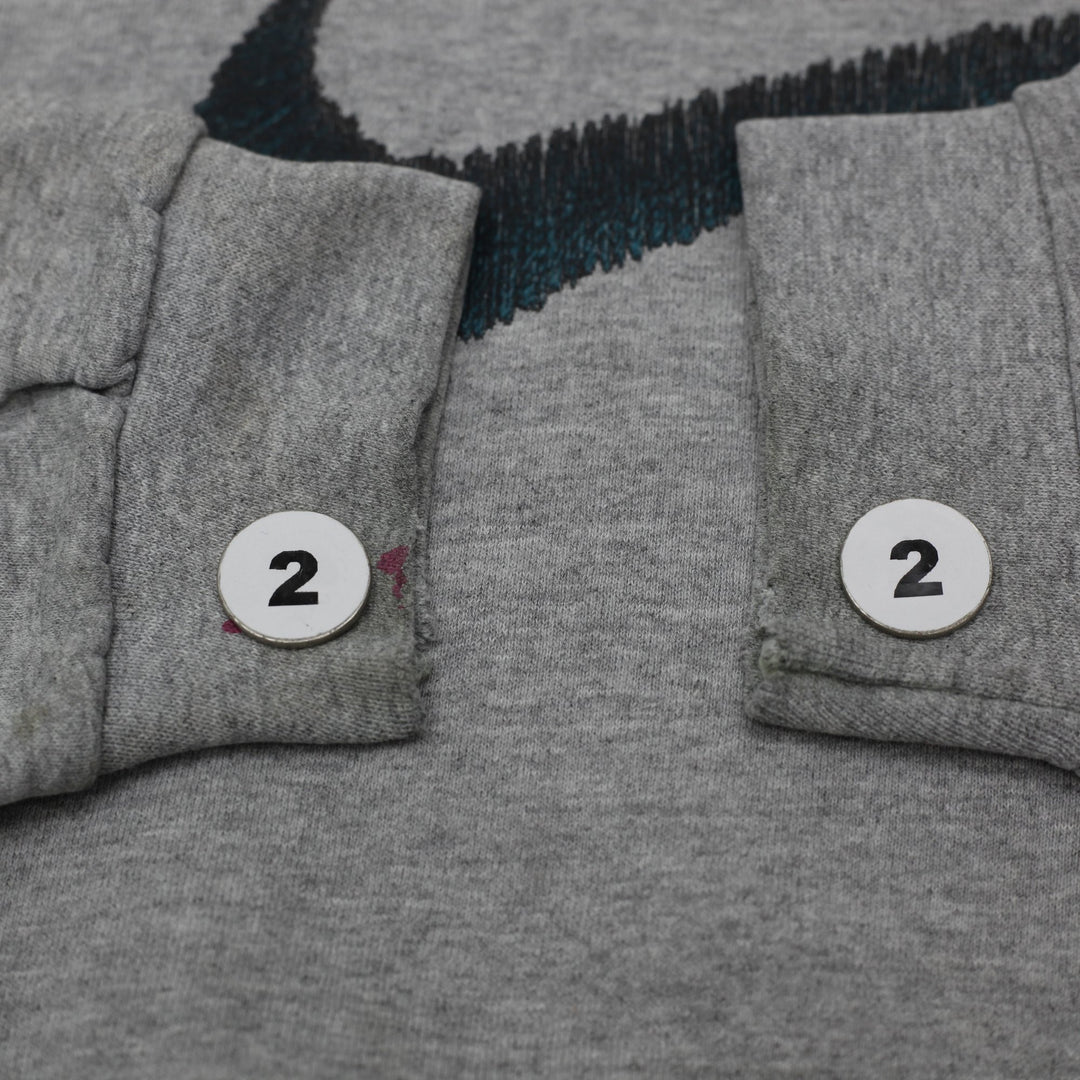 Vintage Mens Nike Sweatshirt Gray Embroidered Swoosh Logo