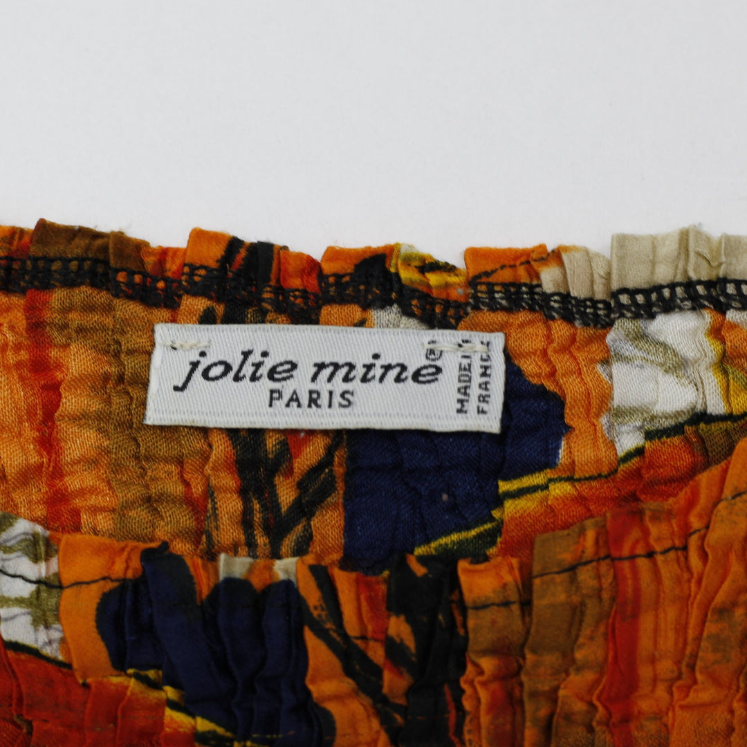 Y2K Ladies Jolie Mine Multicolor Abstract Patchwork Graphic Grunge Top