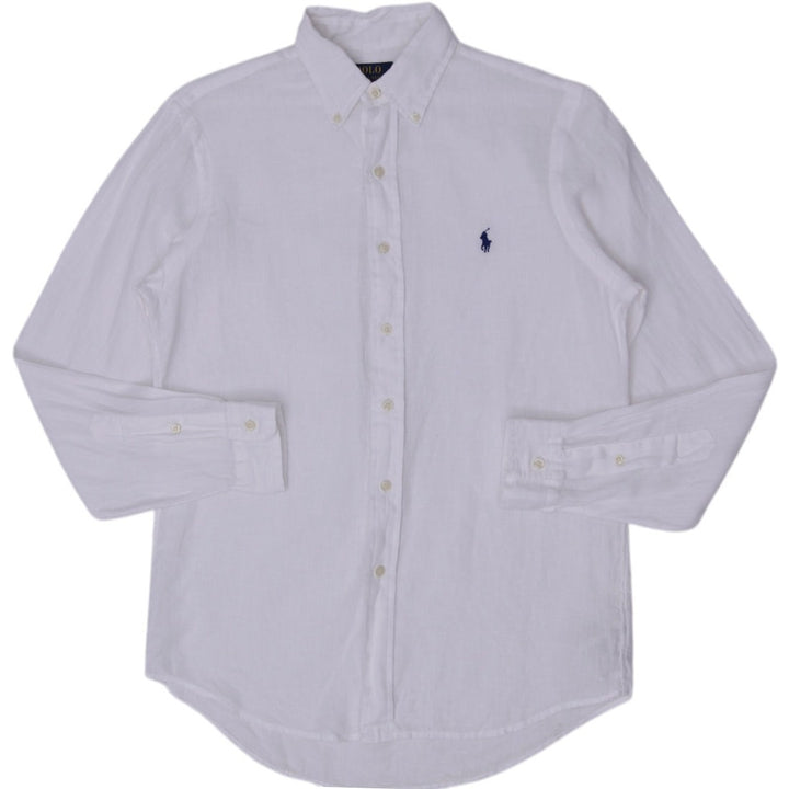 Mens Polo Ralph Lauren Classic Fit 100% Linen Button Down Shirt Size S