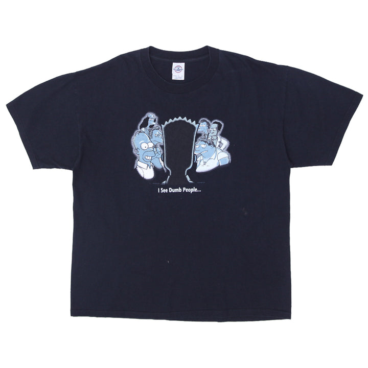 2001 Vintage The Simpsons I See Dumb People T-Shirt Delta Pro Weight XL - Fashion Rerun Vintage Migration_T-Shirt