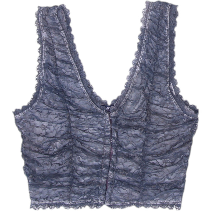 Y2K Ladies Lace Bralette V-Neck Top Size S