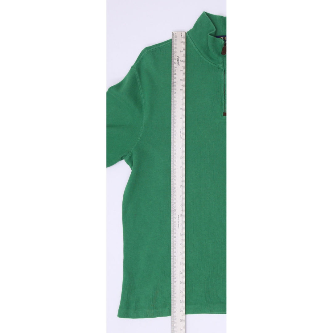 Mens Polo Ralph Lauren 1/4 Zip Cotton Sweater Size L