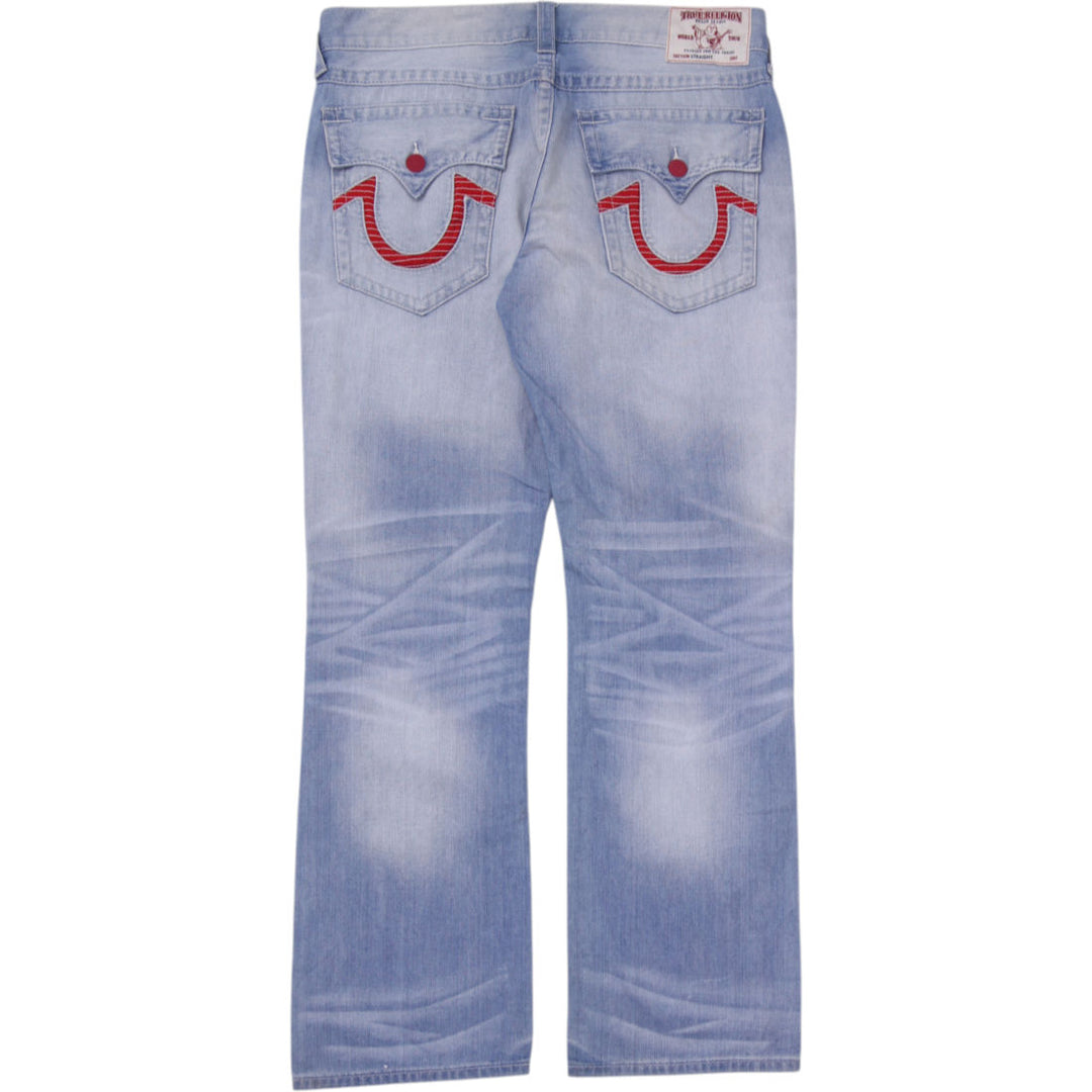 Y2K Mens True Religion Section Straight Jeans Size 36