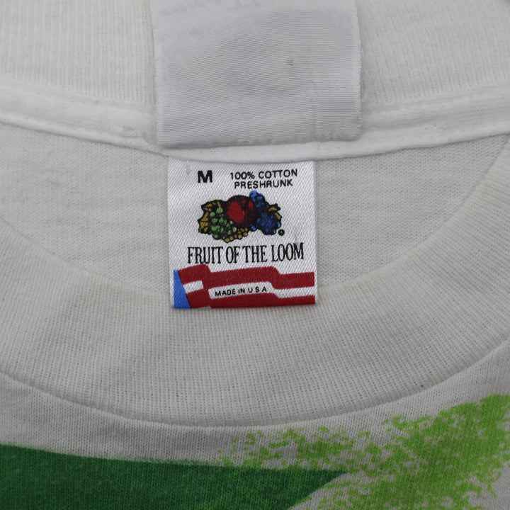 Vintage 1990s Fruit of the Loom Boston Celtics Larry Bird AOP T-Shirt USA Made M