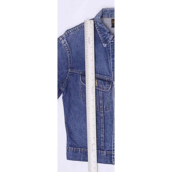 Vintage Ladies Lee Washed Blue Classic Style Denim Trucker Jacket Size L | Migration_Jackets - View 10 | Fashion Rerun