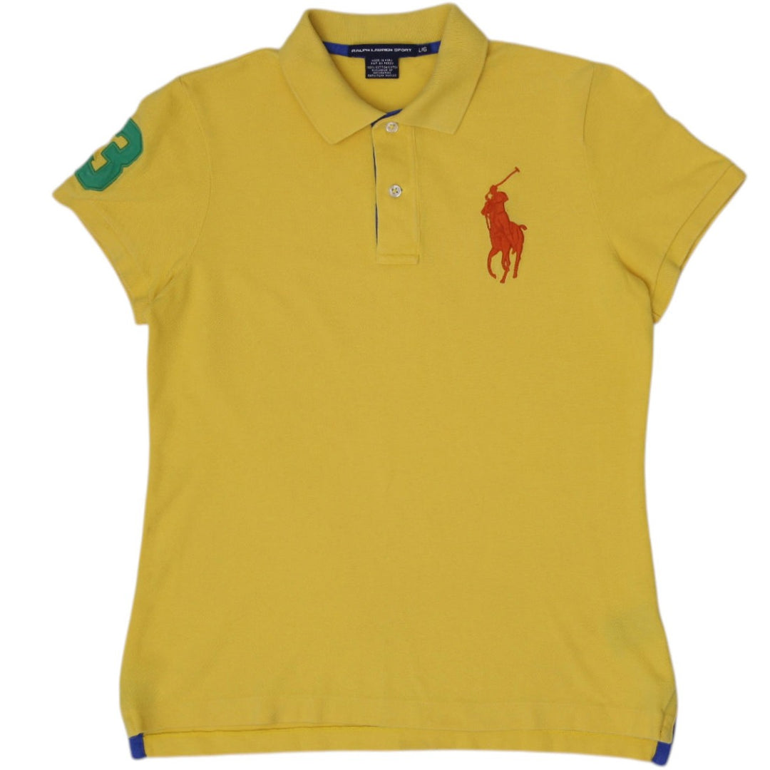 Ladies Ralph Lauren Sport Big Pony Polo T-Shirt Size L