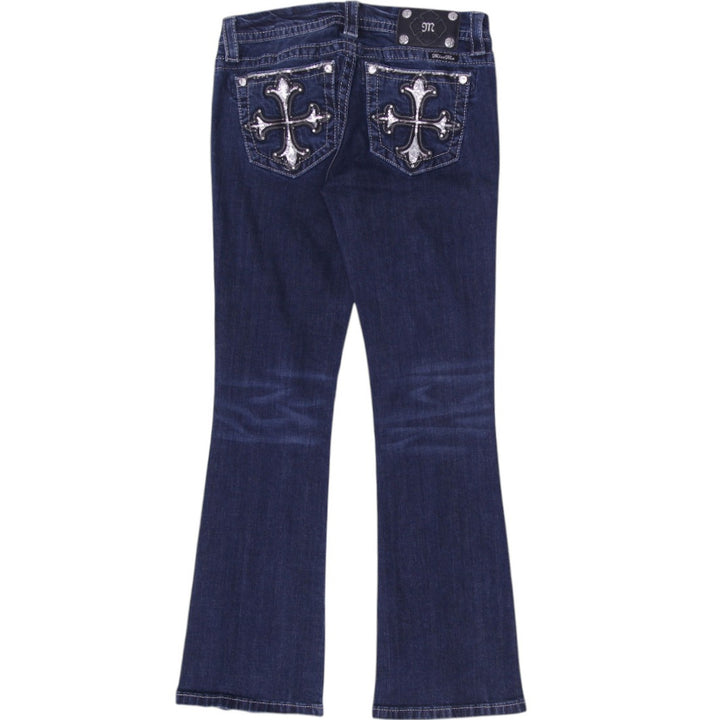 Y2K Ladies Miss Me Sequined Mid-Rise Denim Jeans Size 26 | Migration_Jeans - Side View | Fashion Rerun