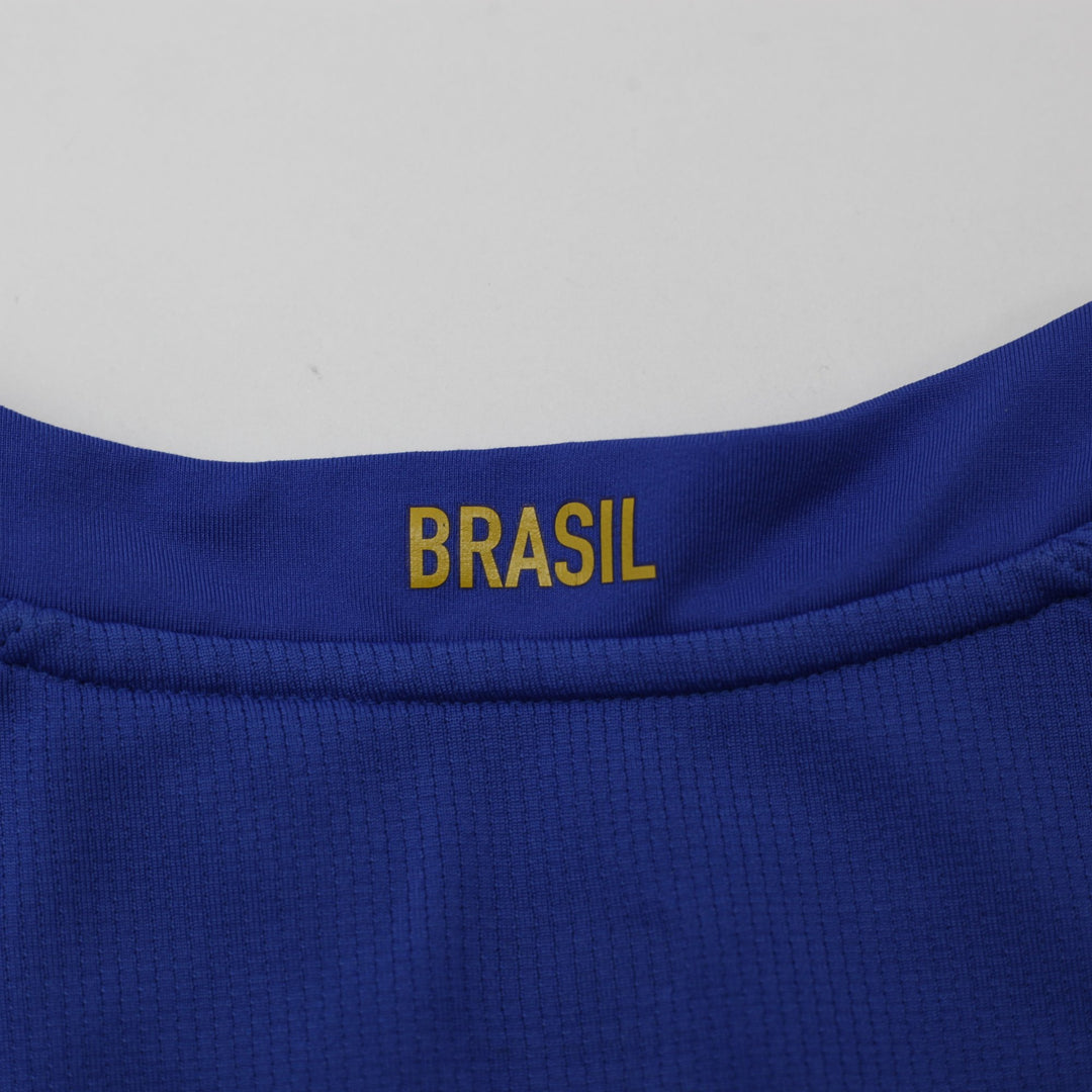 Youth Boys Nike Brazil 2008-10 Away Football Jersey Blue Size XL World Cup