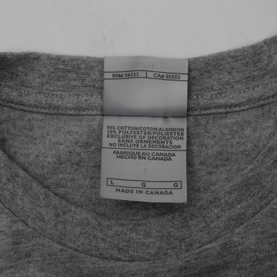 Vintage Embroidered Nike Swoosh Logo Gray Large T-Shirt